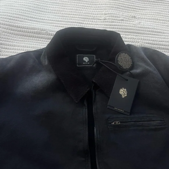 Darc Sport “Been Through It Hard Work” Zip Jacket – Distressed Blackout - Picture 4 of 16